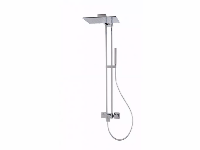 PIGRECO - Wall-mounted brass shower panel _ Tender rain